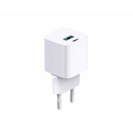 Incarcator cu USB Ieșire USB-C: USB-C: 5V/3A, 9V/3A, 12V/2,5A, 15V/2,0A, 20V1,5A (30W) PPS: 3,3V-11V/3,0A, 3,3V-16,0V/2,0A (33W) USB-A: 5V/3A, 9V/2A, 12V/1,5A (18W) USB-C+USB-A: 5V/3A (15W) Tensiune de intrare: 100-240VAC, 50/60Hz Protecție la