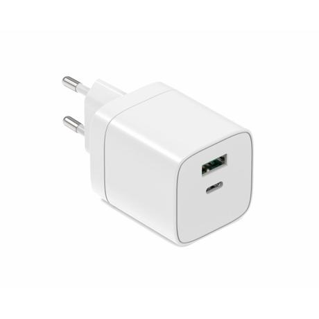 Incarcator USB Ieșire USB-C: USB-C: 5V/3A, 9V/3A, 12V/3A, 15V/3A, 20V/2,25A (45W) PPS: 3,3-11V/4,05A (45W) USB-A: 5V/3A, 9V/2A, 12V/1,5A (18W) USB-C+USB-A: 30W+12W=42W max. Tensiune de intrare: 100-240VAC, 50/60Hz Protecție la supratensiune și