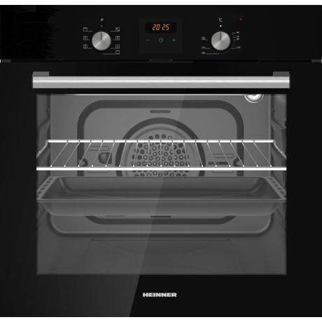 Cuptor incorporabil Heinner HBO-S568LDTGC-BK, Multifunctional, Volum: 56 l, 7 Functii, Clasa energetica A, Display digital, Touch control + Butoane, Negru