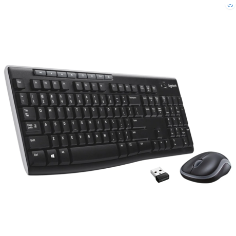 Kit Logitech Wireless Mk270, Usb, Black, 920-004508