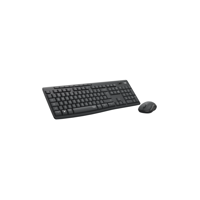 Logitech kit wireless silent MK295, SilentTouch Technology, spill- resistant, 2.4GHz, gri