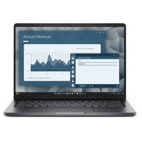 Laptop Business DELL Pro 14 PC14255, cu procesor AMD Ryzen 3 210, 14'' IPS, 8 GB DDR5, 512 GB SSD, AMD Radeon 740M, Windows 11 Pro