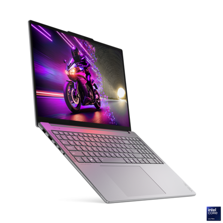 Laptop Lenovo Yoga Pro 9 16IAH10, 16" 2.8K WQXGA+ (2880x1800) OLED 1100nits (peak) / 500nits (typical) Glossy, 100% DCI-P3, 100% sRGB, 120Hz, Eyesafe®, Dolby Vision®, TÜV Low Blue Light, DisplayHDR™ True Black 1000, X-Rite®, PureSight Pro, Intel® Core™ Ultra 7 255H, 16C (6P + 8E + 2LPE) / 16T, Max