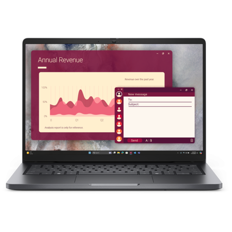 Laptop Business DELL Pro 14 PC14250, cu procesor Intel Core 5 120U, 14'' IPS, 16 GB DDR5, 512 GB SSD, Intel Graphics, Ubuntu Linux