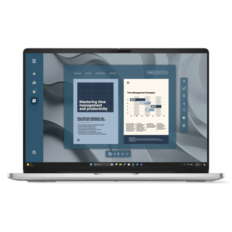Laptop DELL PRO 16, 16", Non-Touch, FHD+ 1920 x 1200, 60Hz, IPS, Anti- Glare, 300 nit, 45% NTSC, FHD+IR Cam, Fingerprint Reader, Platinum silver color, metallic finish, AMD Ryzen(TM) AI 7 350 Processor (24 MB cache, 8 cores, 16 threads, up to 5.0 GHz, 50 TOPS NPU), AMD Radeon(TM) 860M graphics, 16