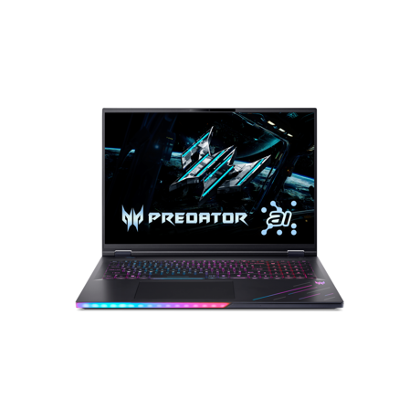 Laptop Acer Gaming Predator Helios 18 AI PH18-73-906Y, 18 Inch (45.72 cm), WQXGA Mini LED 250Hz IPS Display (non-glare), 2560 x 1600, 16:10, Intel® Core™ Ultra 9 Processor 275HX, 2.1 GHz base clock (Up to 5.4 GHz max. performance clock rate), 36 MB, 8 Performance-cores + 16 Efficient-cores / 24