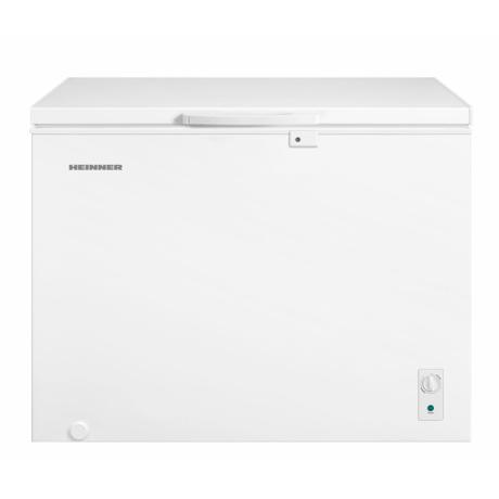 Lada frigorifica Heinner HCF-M293INVCE++, Clasa energetica: E, Compresor Inverter, Functionare convertibila (Frigider/Congelator), Capacitate totala: 293L, Control mecanic, Lumina LED, 2 cosuri, Maner extern cu incuietoare, 106.5 x 59.2 x 84.4 cm, Alb