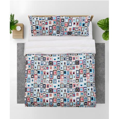 Lenjerie dubla,100% bumbac,4 piese, Luis