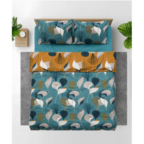 Lenjerie dubla,100%bumbac,4 piese,Clara