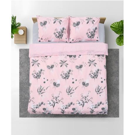 Lenjerie Dubla BBC 4 piese, 132TC - Rose
