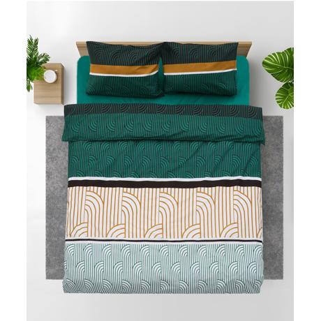 Lenjerie dubla 100% bumbac,4 piese, Deco