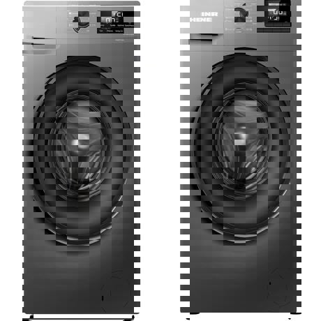 Masina de spalat rufe slim Heinner HWM-H7014IVSMTC+++, 7 kg, 1400 rpm, Steam, Baby, Display digital, Motor inverter, Clasa C, Ad. 47 cm, Gri titanium