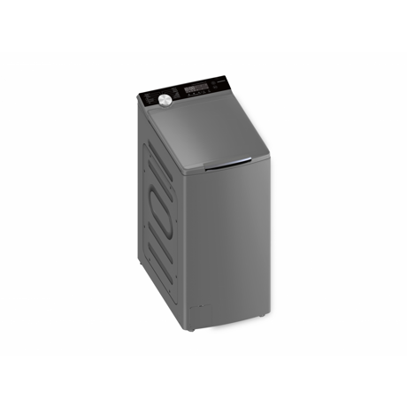 Masina de spalat Heinner HWM-TL8013IVKSA+++, Incarcare verticala, Capacitate: 8 kg, 1300 RPM, Motor inverter, Clasa energetica A, 15 Programe, Touch Control, Argintiu