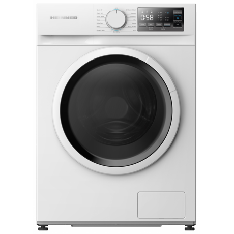 Masina de spalat rufe Slim Heinner HWM-M714IVSMNA+++, 7Kg, 1400RPM, Clasa A, Inverter, 15 programe, Display digital, Rapid 15, Steam, Add+, ChildLock, Adancime 48 cm, Alb
