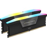 Memorie RAM CORSAIR VENGEANCE RGB 32GB (2x16) DDR5, 6000MHz, CL38, 1.35V, XMP 3.0, negru, Kit of 2