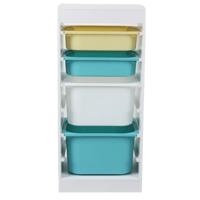 Raft depozitare cu 4 cosuri colorate, U-Grow