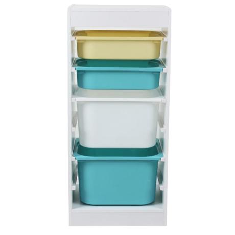 Raft depozitare cu 4 cosuri colorate, U-Grow