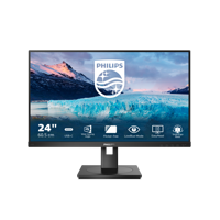 Monitor Philips 23.8", IPS, FHD 1920x1080, 100Hz, 4ms FlickerFree, Boxe 2Wx2, HA Pivot, HDMI, DisplayPor,t DaisyChain, USB hub, USB-C, RJ45, 243S1/00