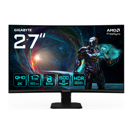 Monitor Gaming Gigabyte GS27QCA, Panel Size: 27 inch, Panel Backlight/ Type: EDGE, Display Surface: Non-glare type, Color Saturation: 122% sRGB, True Resolution: 2560 x 1440 (QHD), Brightness: 250 cd/m2 (TYP), Contrast Ratio(Max): 5000.1 TYP, Dynamic Contrast: Viewing Angle 178°(H)/178°(V), Response