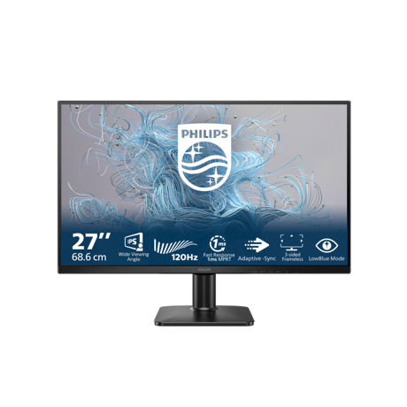 Monitor Philips 27" 27E2N1110/00, Diagonal (inch): 27, Diagonal (cm): 68, Aspect ratio: 16:9, Panel: IPS, Resolution: 1920x1080, Refresh Rate: 120Hz, Response time GtG: 4ms, Response time MPRT: 1ms, Brightness (max): 250 cd/m², Contrast (static) : 1500:1, Viewing angle: 178/178, Color Gamut Type