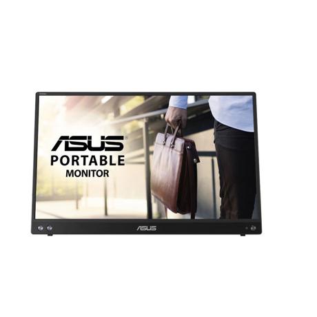 Monitor 15.6" ASUS MB16ACV, ZenScreen, Portable Monitor, IPS, 16:9, FHD 1920*1080, LED, 5 ms, 178/178, 250 cd/m2, 800:1, Flicker free, Low BlueLight, USB Type-C, DP, cablu USB inclus, culoare negru