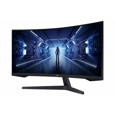 Monitor Samsung 34" LC34G55TWWPXEN, Curvature: 1000R, Diagonal (inch): 34, Diagonal (cm): 86, Aspect ratio: 21:9, Panel: VA, Resolution: 3440x1440, Refresh Rate: 165Hz, Response time MPRT: 1ms, Brightness (max): 250 cd/㎡, Contrast (static) : 2500:1, Contrast (dynamic): Mega Infinity DCR, Viewing