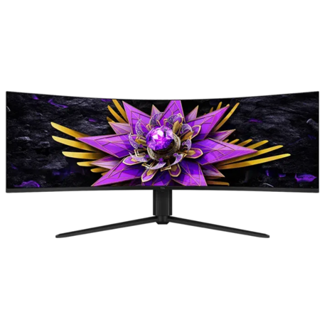 Monitor Gaming Curbat QD-mini LED TCL 57R94 57", Dual UHD (7680x2160), 120Hz, 1ms, AMD FreeSync™ Premium, NVIDIA G-Sync Compatible, R1000, Boxe 10W x2, USB Type-C 90W, Hub USB, 2x HDMI, DisplayPort, Pivot, VESA, alb