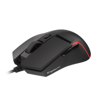 Mouse gaming cu fir Gensesis Krypton 220, senzor optic, interfata USB, rezolutie maxima 6400 DPI, numar butoane 6, iluminare RGB, maximum frame rate 6 666 FPS, negru