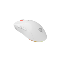 Mouse gaming wireless Gensesis Zircon XIII, senzor optic Pixart PAW3395, interfata USB, rezolutie maxima 26000 DPI, numar butoane 7, switch mecanic Huano Silent, Kailh 4.0, Kailh 8.0, iluminare RGB, alb