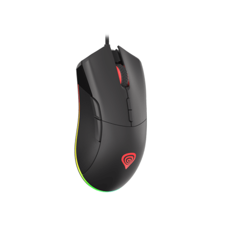 Mouse gaming cu fir Gensesis Krypton 290, senzor optic, interfata USB, rezolutie maxima 6400 DPI, numar butoane 7, iluminare RGB, maximum frame rate 6 000 FPS, negru