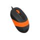 Mouse A4tech cu fir, interfata USB, rezolutie 1600 DPI, dimensiuni 108 x 64 x 35 mm, negru/portocaliu