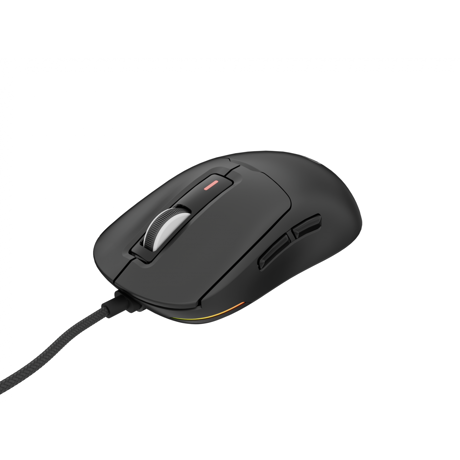 Mouse gaming cu fir Genesis Krypton 660, interfata USB, 12000 DPI, 6 butoane, iluminare RGB, negru