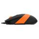 Mouse A4tech cu fir, interfata USB, rezolutie 1600 DPI, dimensiuni 108 x 64 x 35 mm, negru/portocaliu
