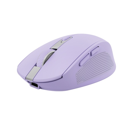 Mouse Trust Ozaa compact, rezolutie maxima 3200 DPI, interfata USB-A, USB-C, mov
