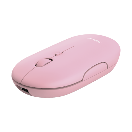 Mouse Trust Puck, Rechargeable Bluetooth, roz