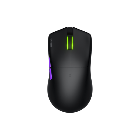 Mouse gaming wireless Hator Pulsar 3 ULTRA 8K+4K, polling rate pana la 8000Hz, senzor Optical PixArt PAW 3950, rezolutie maxima 30000 DPI, switch HATOR® Optical 100M, side switch Kailh 3M, durata de viata baterie in wireless mode pana la 180 de ore, negru