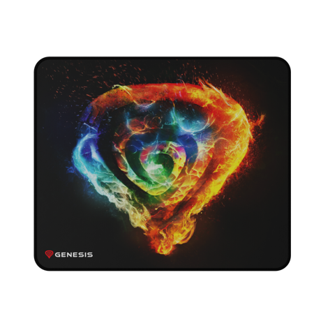 Mousepad Genesis Carbon 500 M FIRE G2, material cauciuc + material textil, dimensiuni 300 x 250 x 2.5 mm, multicolor