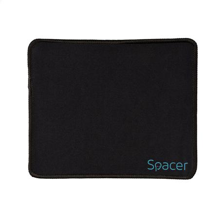MOUSE PAD SPACER SP-PAD-S, cauciuc si material textil, cusut pe margine, 220x180x2mm, negru