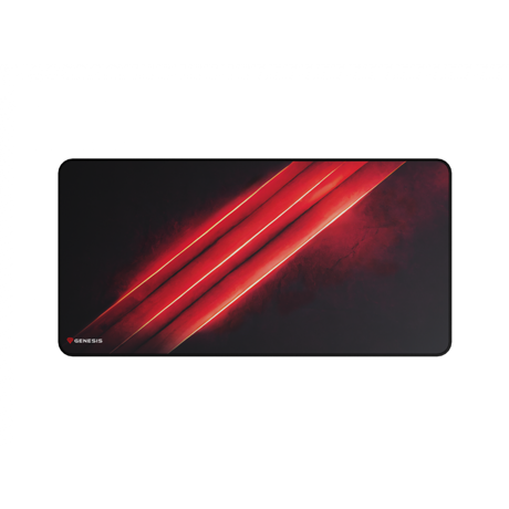 Mousepad Genesis Carbon 500 Maxi Flash, material cauciuc + textil, dimensiuni 900x450x2.5 mm, negru/rosu