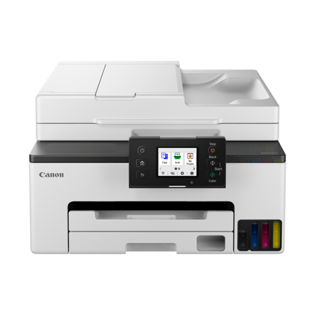 CANON MAXIFY GX2040 COLOUR INKJET MFP, Format A4, Functii: Printare, scanare, fax) Rezolutie printare 600 x 1200 dpi, Viteza imprimare: 15 ipm mono, 10 ipm color, Duplex, Capacitate hartie: 250 coli, Scanner CIS, Rezolutie scanare: 1200 x 2400 dpi, Viteza copiere: ESAT/Simplex ADF (color): aprox