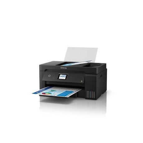 Multifunctional inkjet color CISS Epson L14150, dimensiune A3+ (Printare, Copiere, Scanare, Fax), duplex(A4), viteza 38ppm alb- negru, 24ppm color, rezolutie 4800x1200 dpi, alimentare hartie 250 coli, scanare, copiere și transmitere prin fax A4, scanner CIS rezolutie 1200x2400 dpi, ADF 35 coli, fax