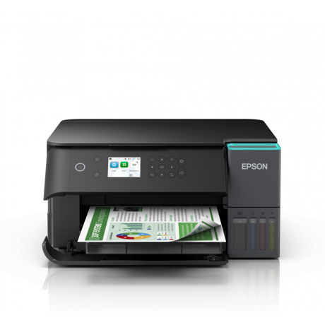 Multifunctional inkjet color Epson EcoTank CISS L6360, dimensiune A4 (Printare,Copiere, Scanare), printare borderless, viteza 33ppm alb-negru, 20ppm color, rezolutie 4800x1200 dpi, alimentare hartie 250 coli, duplex automat ,scanner CIS rezolutie 1200x2400, consumabile: T03Y1 Black (8.5k), T03Y2