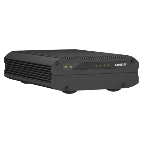 NAS QNAP I410X 4-Bay, CPU Intel® Atom® x6425E 4-core/4-thread Processor, RAM onboard 8GB (not expandable), 2.5" SATA SSD 6Gbps HDD (neincluse), LAN: 10 x 2.5GbE, Desktop, Adapter, garantie 3 ani