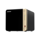 NAS QNAP 464 4-Bay, CPU Intel® Celeron® N5105/N5095 4-core/4-thread Processor, RAM 8 GB DDR4 (onboard, not expandable), HDD 4 x 2.5"/3.5" SATA 6Gbps + 2 x M.2 2280 PCIe Gen 3 x1 SSD slots (neincluse), LAN: 2 x 2.5GbE (optional 10GbE expansion via a PCIe card),  USB3.2 Gen2: 2 x Type-A USB2.0: 2