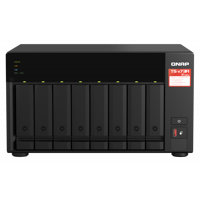 NAS QNAP 873A 8-Bay, CPU AMD Ryzen V1000 series V1500B 4C/8T 2.2GHz, RAM 8GB (1x 8GB) DDR4 (2 x SODIMM slots, max. 64GB, suport optional ECC RAM), 8x 2.5/3.5 SATA 6Gbps, 2x M.2 2280 NVMe PCIe Gen3 x1 HDD (neincluse), LAN: 2 x 2.5GbE (optional port 10GbE prin placa PCIe), tower, Single PSU, 250W