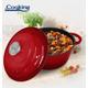 SEMIOALA FONTA EMAILATA+CAPAC 28X13 CM, 6L, RED LINE, COOKING BY HEINNER