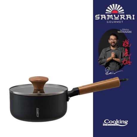 CASEROLA ALUMINIU + CAPAC 16X7.5CM, 1.4L, RIKITO WATANABE, SAMURAI GOURMET, COOKING BY HEINNER