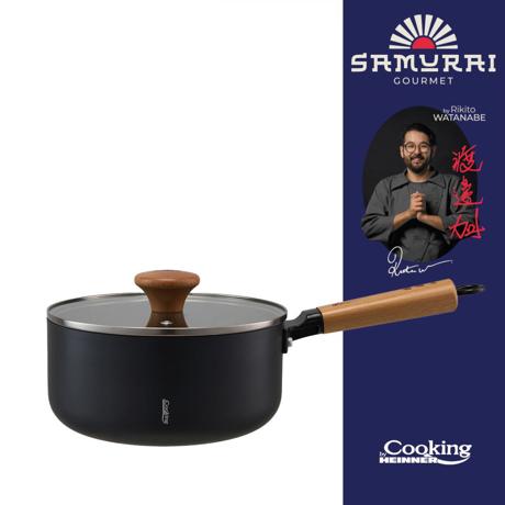 CASEROLA ALUMINIU + CAPAC 20X9.5 CM, 2.7L, RIKITO WATANABE, SAMURAI GOURMET, COOKING BY HEINNER