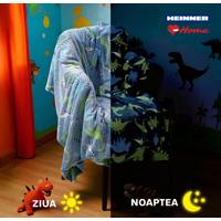 Patura model fosforescent,Dino,200x220 HR-BLKGLOW220-DINO