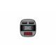 Modulator FM Serioux ABFM60, Bluetooth 5.0 , raza actiune de până la 5 m, voltaj intrare: 1x DC 12V/24V ,2 porturi USB: 1x USB DC5V 2.4A Max 1 x USB audio (pana la 32 GB), slot MicroSD (pana la 32 GB), format muzica: MP3/WMA/WAV, frecvența FM: 87.5MHz - 108.0MHZ, microfon incorporat , functii